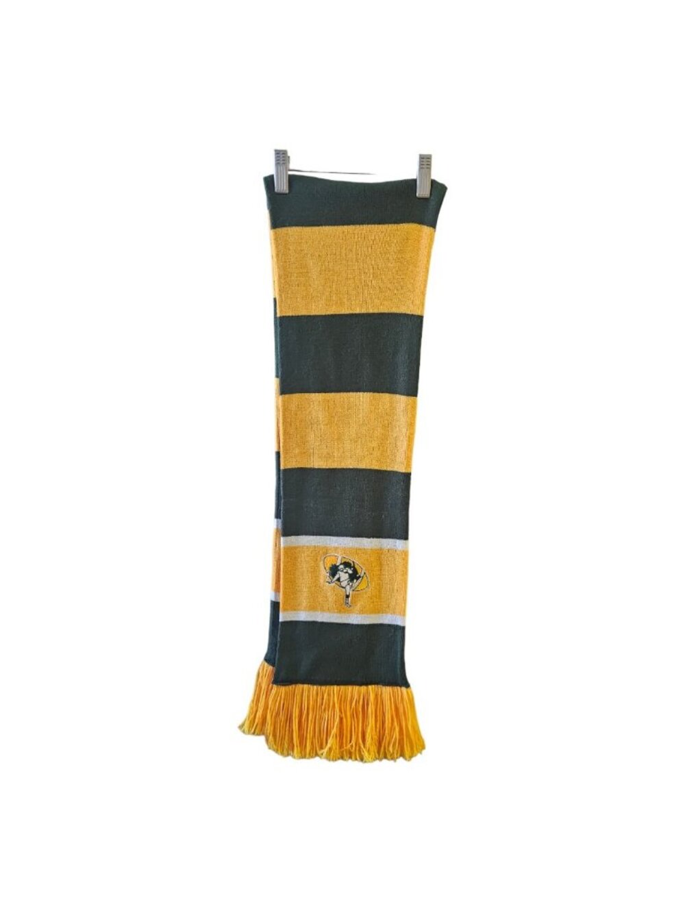 Mitchell & Ness Football Neck Scarf Unisex Green & Yellow Embroidered college - Picture 2 of 7